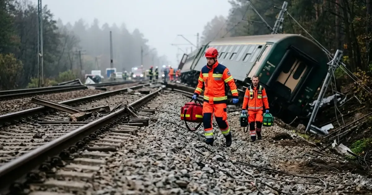 Pociąg "Koziołek" wykoleił się w Sokolnikach Suchych. Wypadkowi uległ samochód ciężarowy