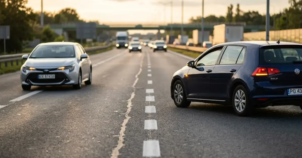 Środkowy pas kusi obu kierowców. Pierwszeństwo ma tylko jeden