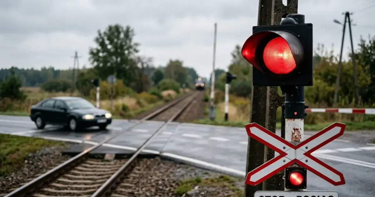 Nowe przepisy: Utrata prawa jazdy za wjazd na przejazd drogowo-kolejowy na czerwonym świetle