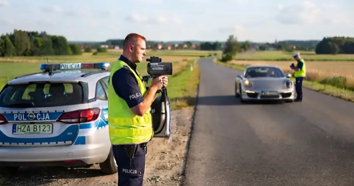 Prawie 200 km/h na "krajówce". Kierowca Porsche dostał srogi mandat i stracił prawo jazdy