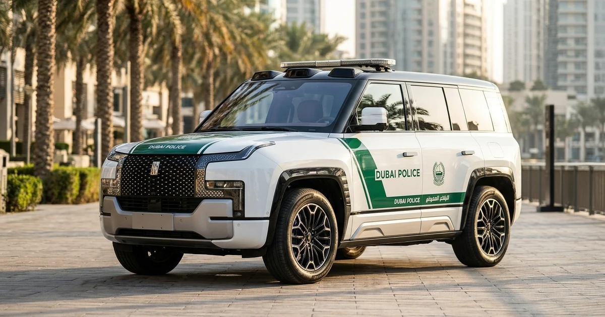 Policja w Dubaju ma nowy radiowóz. Zamiast Bugatti wybrano chińskiego SUV-a Yangwang U8